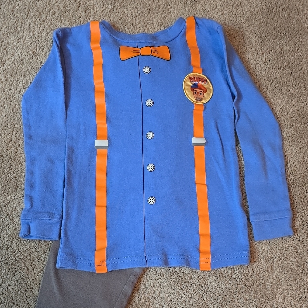 Blue and Orange Long Sleeve Shirt